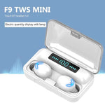 F9 Bluetooth Wireless Earbuds - Stereo Earbuds with Charging Box