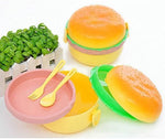 🍔ROUND / RECTANGULAR BURGER SHAPED LUNCHBOXES🍔