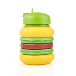 500ml Kids Collapsible Silicone Water Bottle - Hamburger