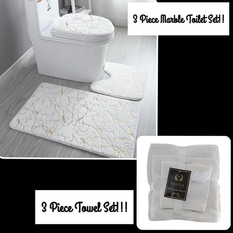 Marble Bathroom Combo - White