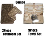 Pebble Towel Combo Set - Dark Brown