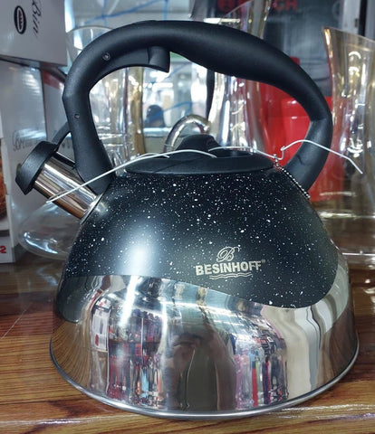 Stove Top Kettle - Black and Silver