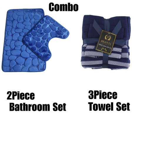Pebble Towel Combo Set - Blue