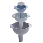 Pack of 4 Multifunctional Kitchen Funnel With Removable Strainer Filter Set