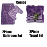 Pebble Towel Combo Set - Purple