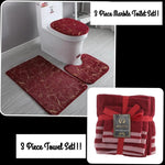 Marble Bathroom Combo - Maroon