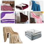 Super Soft Sherpa Fleece Blankets - Assorted Colours