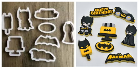 Batman Cookie / Sandwich Cutters - Set of 8