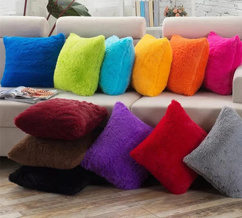 Fluffy Scatter Pillow - Assorted Colours