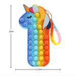 Unicorn Shaped Popper Pencil Bag