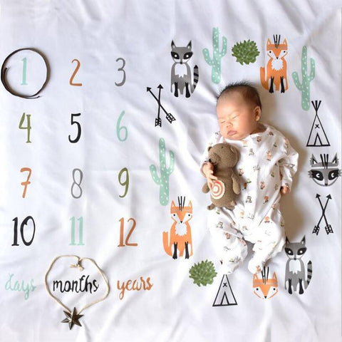 Baby Milestone Blanket - Fox