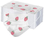 3 Ply Kids Disposable Masks - Strawberry Design - 50 Pack