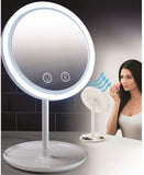 Magnifying Mirror with LED and Fan