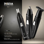 Rozia Professional 3-in-1 Nose Facial Eyebrow Rechargeable Hair Trimmer