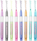 Metallic Self Outlined Marker Pen - Set of 8