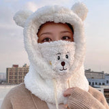 🐻WINTER FLUFFY BEAR HAT AND MASK 🐻