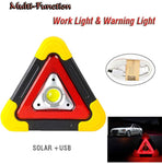 500Lumens Emergency Warning Triangle Light - Solar & USB Charging