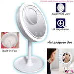 Magnifying Mirror with LED and Fan