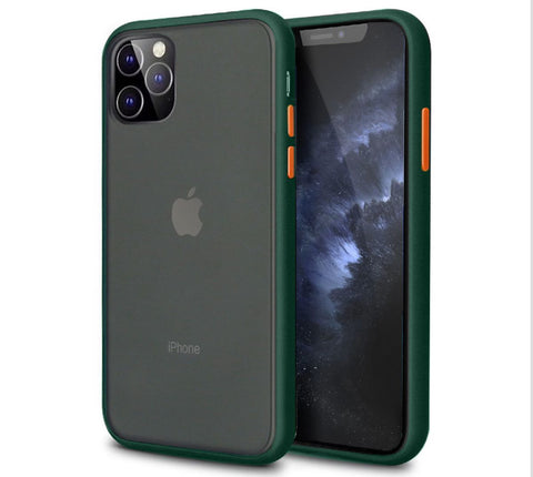 iPhone 11 Pro Shockproof Anti-Fingerprint Case - Accent Colours - Midnight Green