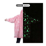 TV Blanket Hoodie - Glow in the Dark - Pink