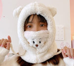 🐻WINTER FLUFFY BEAR HAT AND MASK 🐻