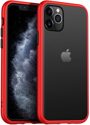 iPhone 11 Pro Shockproof Anti-Fingerprint Case - Accent Colours - Red