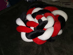 2m Braided Cot Bumper - Red, White and Black
