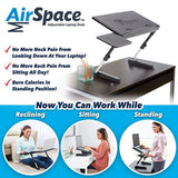 Air Space - Adjustable Laptop Desk Stand with Built-in Cooling Fan