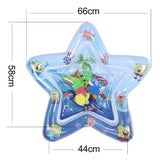 Water Tummy Time Mat - STAR SHAPE BLUE