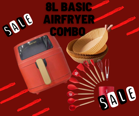 8L Basic Airfryer Combo - Red