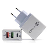 Quick Charge 3.0 Adapter - 2 port with type C