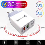 Quick Charge 3.0 Adapter - 2 port with type C