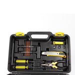 Double Cylinder Air Compressor and Tyre Repair Kit Combo + Tool Kit