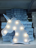 Unicorn Head Night Light - 25cm (Blue, Pink or White)