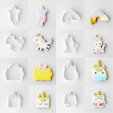 Unicorn Cookie / Sandwich Cutters - Set of 8