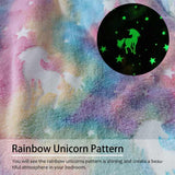 TV Blanket Hoodie - Glow in the Dark - Rainbow Unicorn