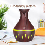 Wooden Vase Humidifier - Patterned - 300ml