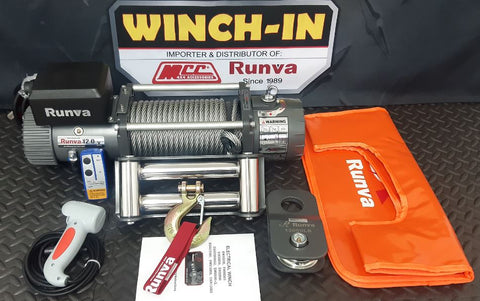 Runva Winch RW12000C – 12V WITH STEEL CABLE (12 000LBS = 5 443KG) – IP67 MOTOR