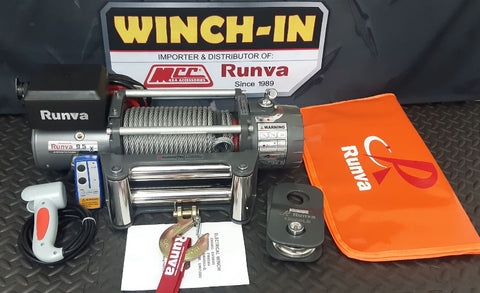 Runva Winch RW9500C – 12V WITH STEEL CABLE (9 500LBS = 4 309KG)