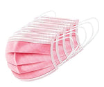 3ply Pink Disposable Masks -50 Pack