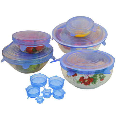 Silicon Stretch Lids - Set of 6