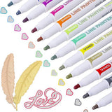 Metallic Self Outlined Marker Pen - Set of 12