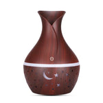 Wooden Vase Humidifier - Star Patterned - 300ml