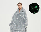 TV Blanket Hoodie - Glow in the Dark - Grey