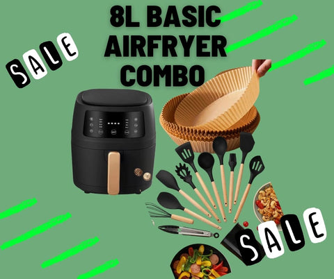 8L Basic Airfryer Combo - Black - FREE DELIVERY