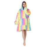 TV Blanket Hoodie - Rainbow