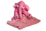 Large Elephant Pillow with Blanket