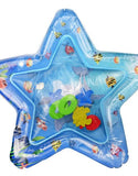 Water Tummy Time Mat - STAR SHAPE BLUE