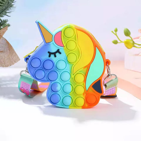 Unicorn Shaped Popper Sling Bag