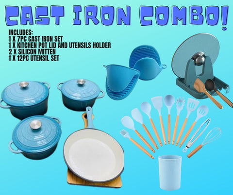 Cast Iron Combo - Light Blue